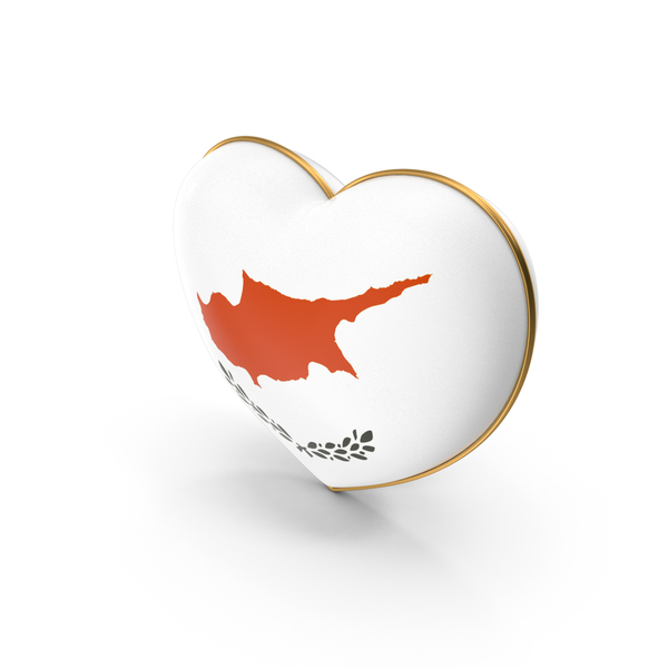 Cyprus Country Flag In Golden Frame Heart PNG & PSD Images Cyprus Country Flag In Golden Frame Heart PNG & PSD Images