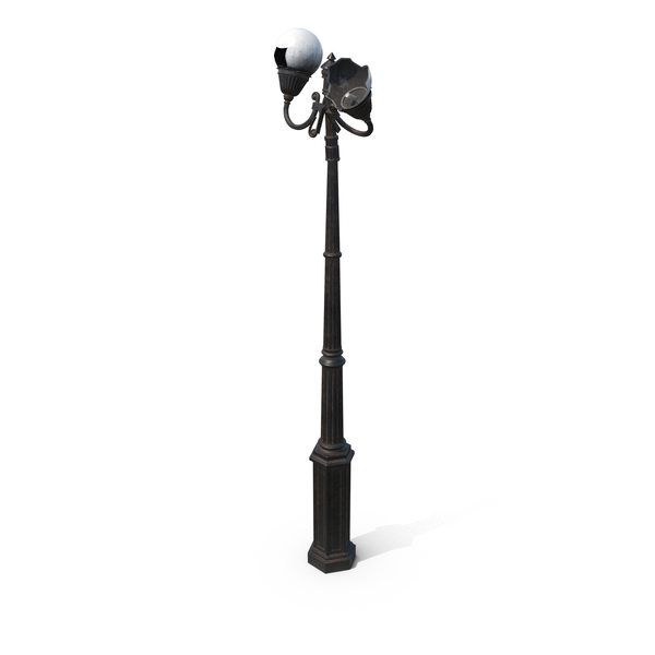 Damaged Double Globe Street Light PNG & PSD Images Damaged Double Globe Street Light PNG & PSD Images