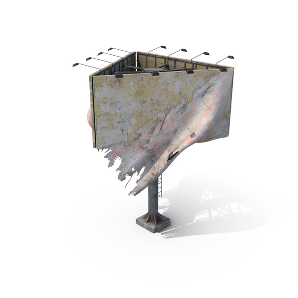 Damaged Triangular Billboard PNG & PSD Images