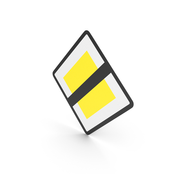 Traffic Signs: Danish Sign End of Main Road PNG & PSD Images