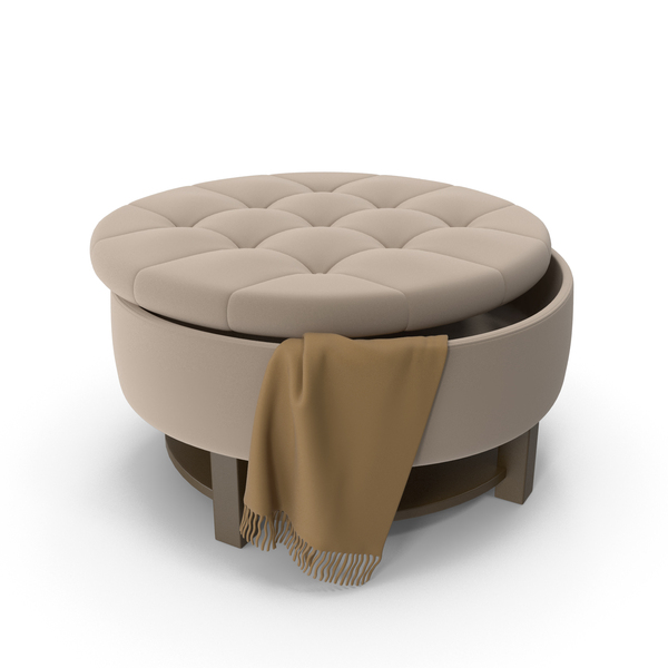 Chair: Darell Storage Ottoman PNG & PSD Images