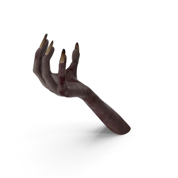 Monster: Dark Creature Hand Upwards Object Hold Pose PNG & PSD Images