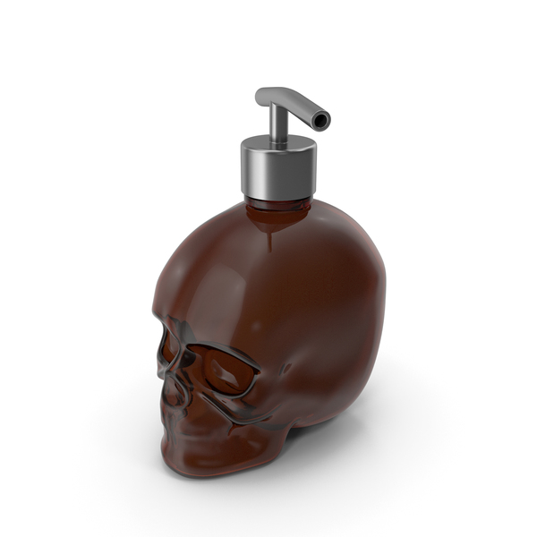 Sanitizer: Dark Medical Glass Skull Bottle with Silver Dispenser PNG & PSD Images Sanitizer: Dark Medical Glass Skull Bottle with Silver Dispenser PNG & PSD Images
