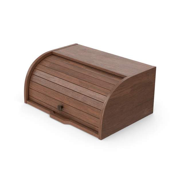 Food Container: Dark Wood Bread Box PNG & PSD Images