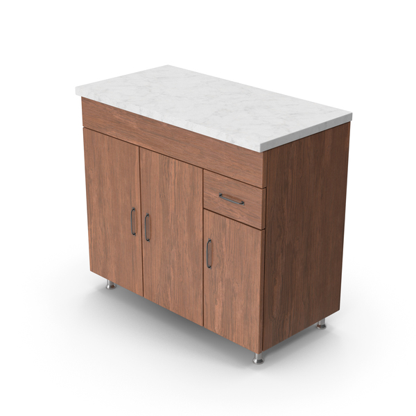 Dark Wood Cabinet PNG & PSD Images
