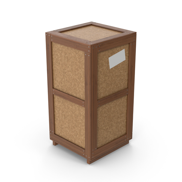 Dark Wood Crate Cargo Box PNG & PSD Images