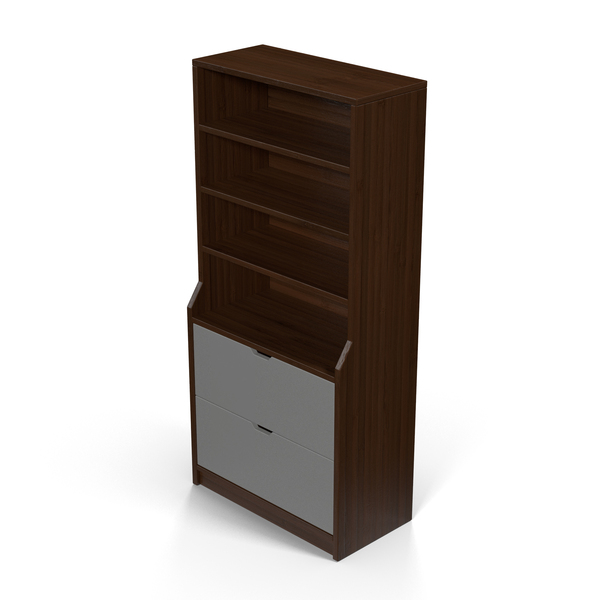 Dark Wood High Cabinet PNG & PSD Images