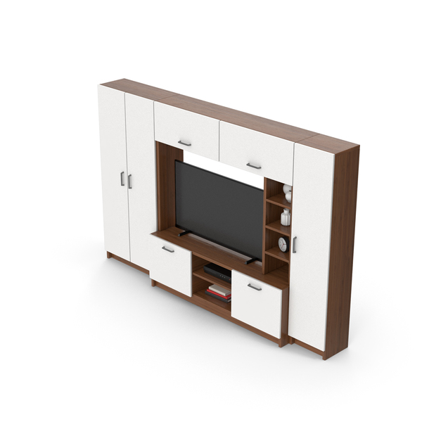 Dark Wood TV Unit Set PNG & PSD Images Dark Wood TV Unit Set PNG & PSD Images