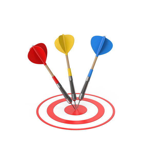 Dartboard: Darts On Red Target PNG & PSD Images