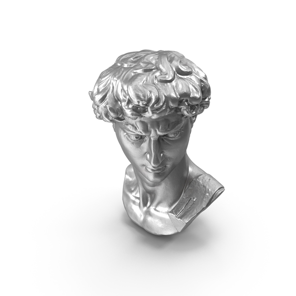 Bust: David Head Metal PNG & PSD Images Bust: David Head Metal PNG & PSD Images
