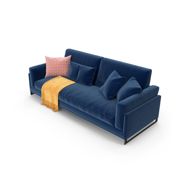 Davis Sofa (Blue) PNG & PSD Images Davis Sofa (Blue) PNG & PSD Images