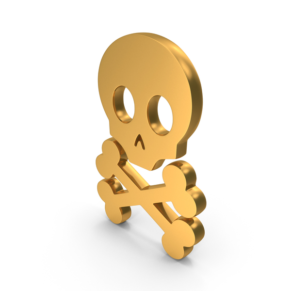 Death Skull And Bones Icon Gold PNG & PSD Images