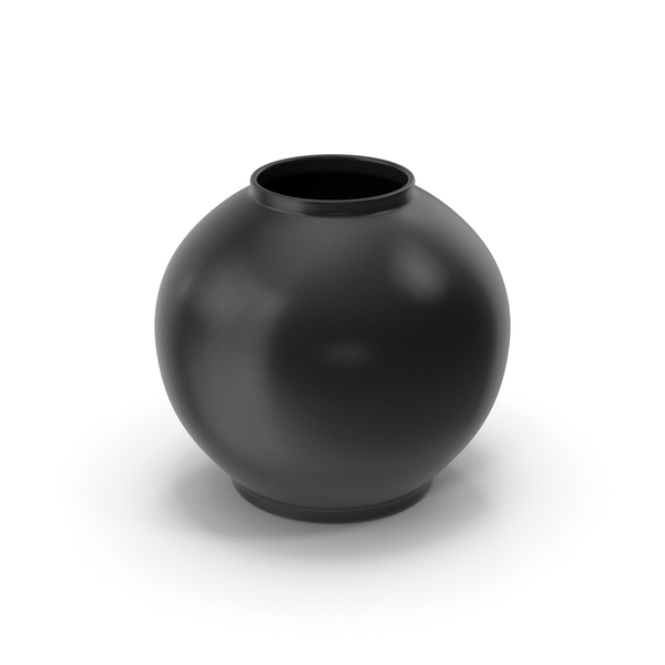 Modern: Decor Vase 2 Black PNG & PSD Images