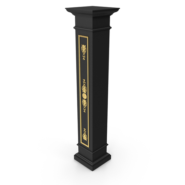 Pillar: Decorative Column Black Gold PNG & PSD Images Pillar: Decorative Column Black Gold PNG & PSD Images