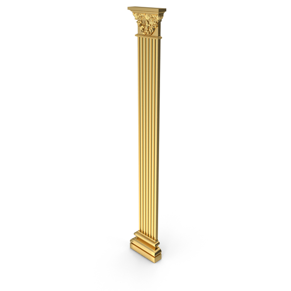 Pillar: Decorative Column Golden PNG & PSD Images