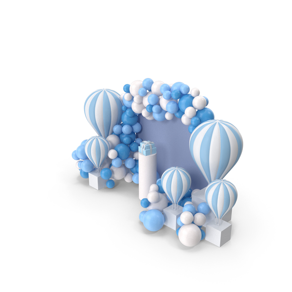 Balloons: Decorative Party Composition With Hot Air Balloon Sculpture PNG & PSD Images Balloons: Decorative Party Composition With Hot Air Balloon Sculpture PNG & PSD Images