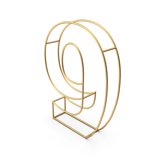 Decorative Wire Number 9 PNG & PSD Images