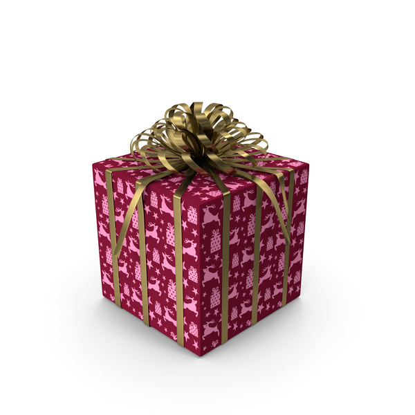 Gift: Deer Christmas Box With Ribbon PNG & PSD Images Gift: Deer Christmas Box With Ribbon PNG & PSD Images