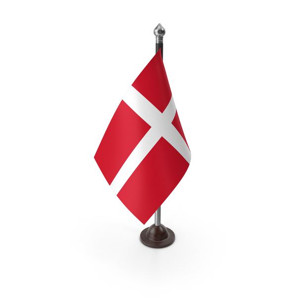 Denmark Plastic Flag On A Stand PNG & PSD Images