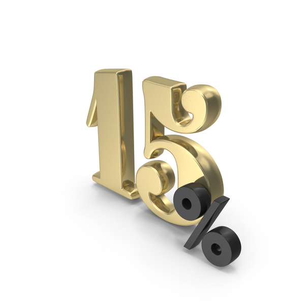 Number: Design Numbers Percent 15 PNG & PSD Images