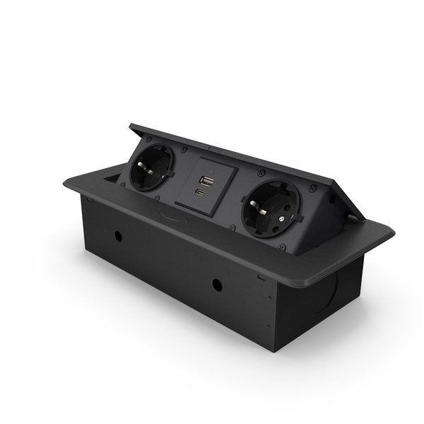 Socket Set: Desktop Power Strip 2 EU Plugs USB Black PNG & PSD Images Socket Set: Desktop Power Strip 2 EU Plugs USB Black PNG & PSD Images