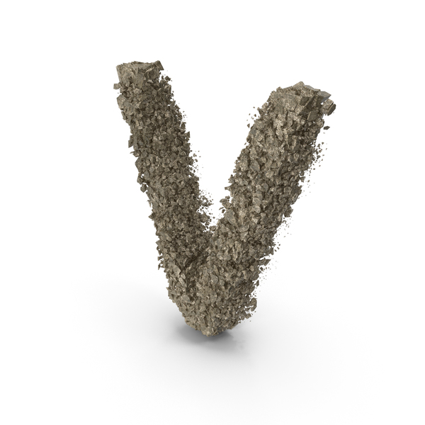 Destruction Stone Letter V PNG & PSD Images Destruction Stone Letter V PNG & PSD Images