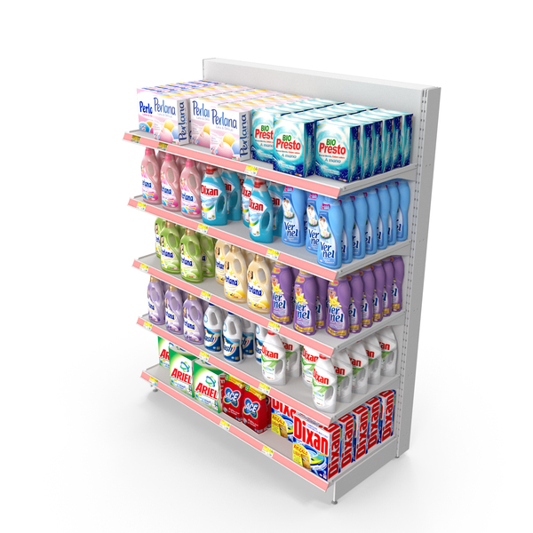 Supermarket Shelving: Detergent Shelf PNG & PSD Images