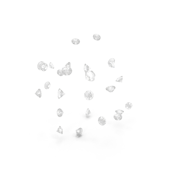 Or Precious Stones: Diamonds Falling PNG & PSD Images