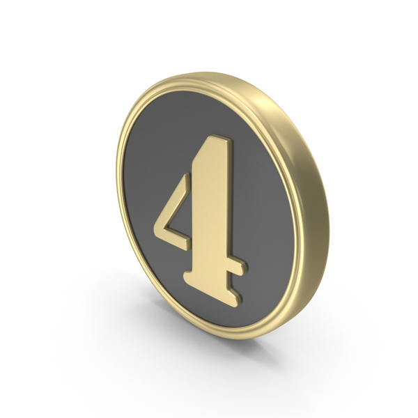 Digit Number Coin 4 PNG & PSD Images Digit Number Coin 4 PNG & PSD Images
