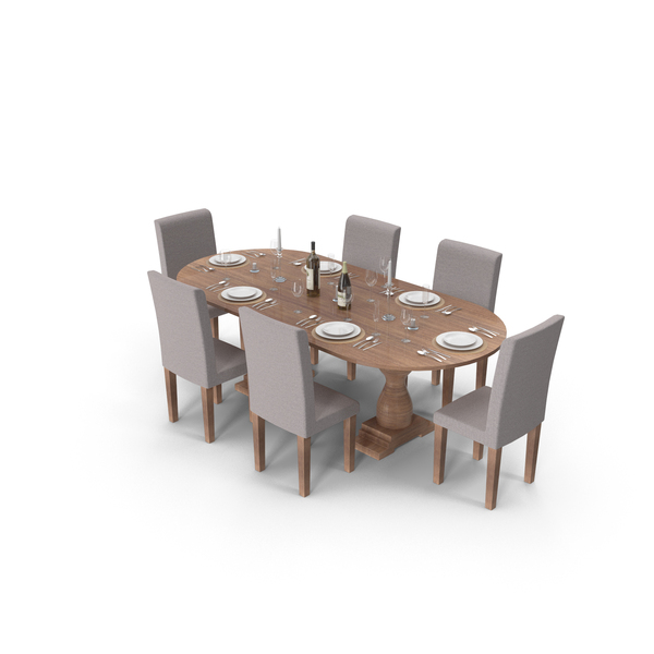 Room Set: Dining Table PNG & PSD Images