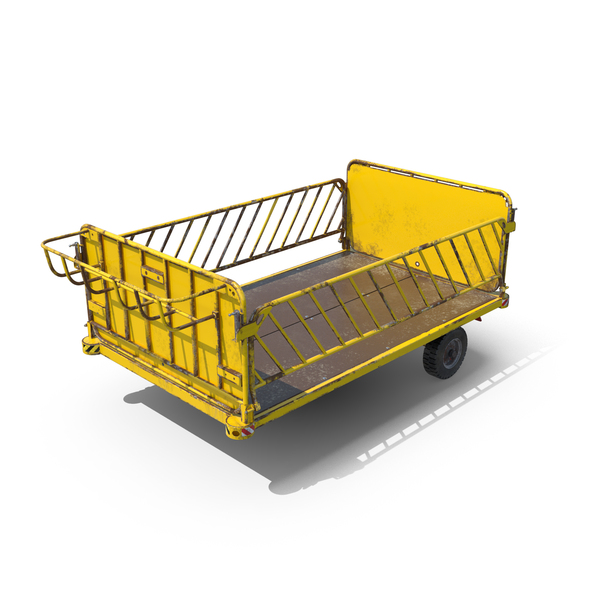 Transport Trolley: Dirty Baggage Dolly PNG & PSD Images