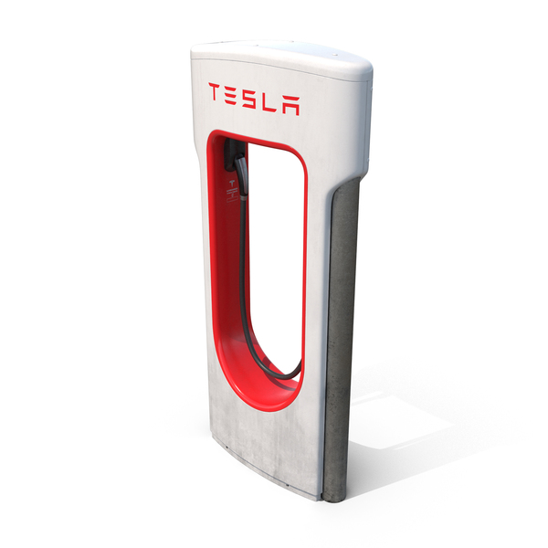 Electric Car Charger: Dirty Tesla EV Charging Station PNG & PSD Images