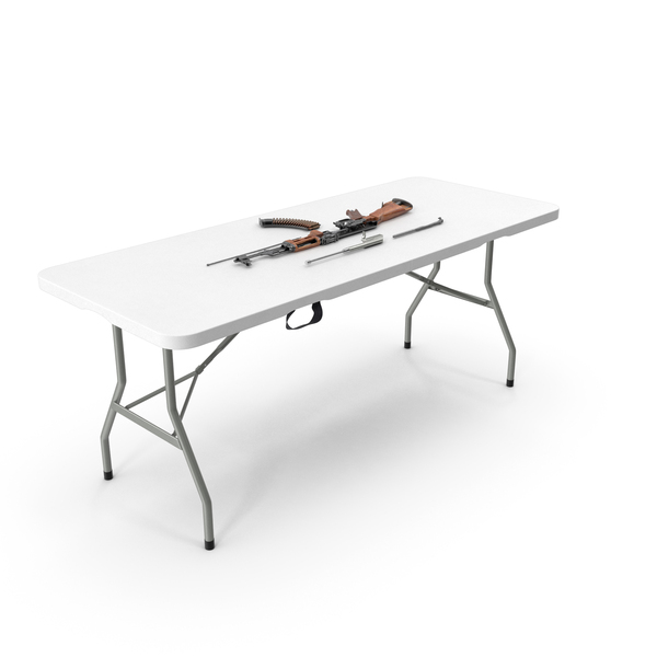 Disassembled AK-47 With A Magazine On The Table PNG & PSD Images Disassembled AK-47 With A Magazine On The Table PNG & PSD Images