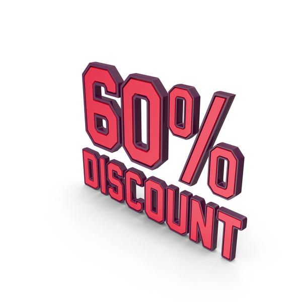 Number: Discount Percentage 60 PNG & PSD Images