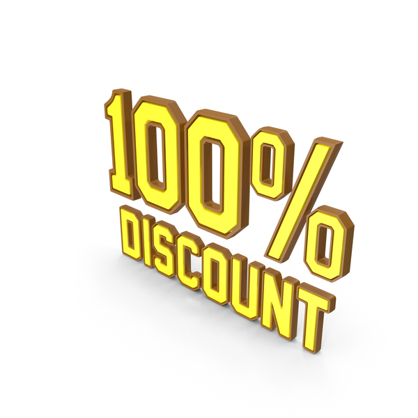 Number: Discount Percentage Yellow 100 PNG & PSD Images