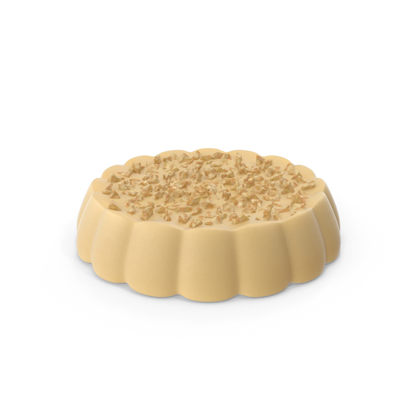 Disk White Chocolate with Nuts PNG & PSD Images