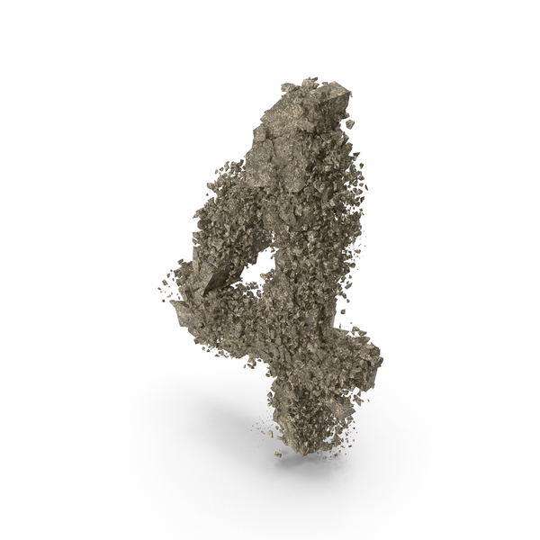 Distruction Stone Number 4 PNG & PSD Images Distruction Stone Number 4 PNG & PSD Images