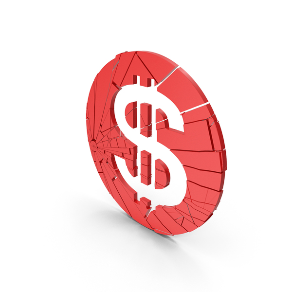 Coin: Dollar Glass Cracked PNG & PSD Images Coin: Dollar Glass Cracked PNG & PSD Images