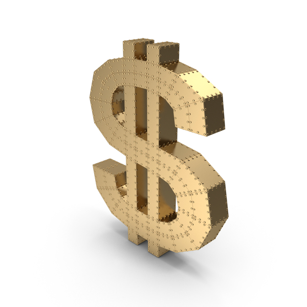 Sign: Dollar Gold with Rivets PNG & PSD Images Sign: Dollar Gold with Rivets PNG & PSD Images