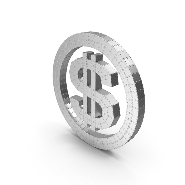 Sign: Dollar Metal with Rivets PNG & PSD Images