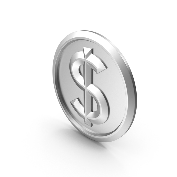 Coin: Dollar Silver or steel PNG & PSD Images Coin: Dollar Silver or steel PNG & PSD Images