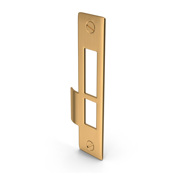 Deadbolt: Door Lock Strike Plate Golden With Screwhead PNG & PSD Images Deadbolt: Door Lock Strike Plate Golden With Screwhead PNG & PSD Images
