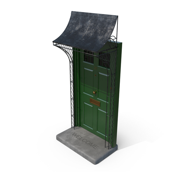Exterior: Door With Porch PNG & PSD Images