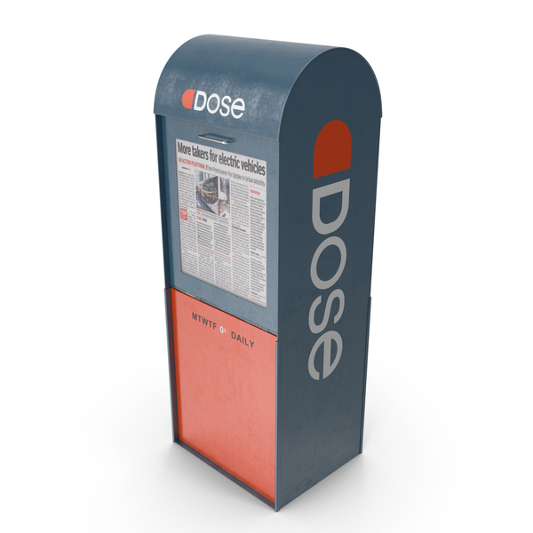 Street Dispenser: Dose Newspaper Box PNG & PSD Images
