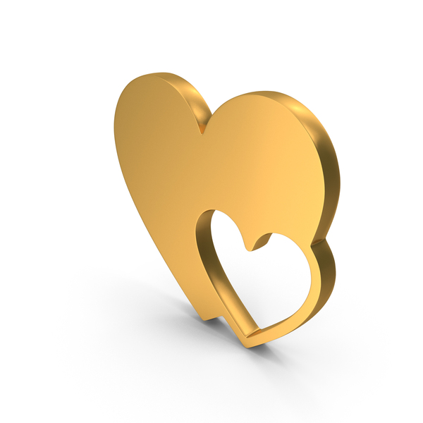 Double Heart Icon Gold PNG Images & PSDs for Download | PixelSquid ...