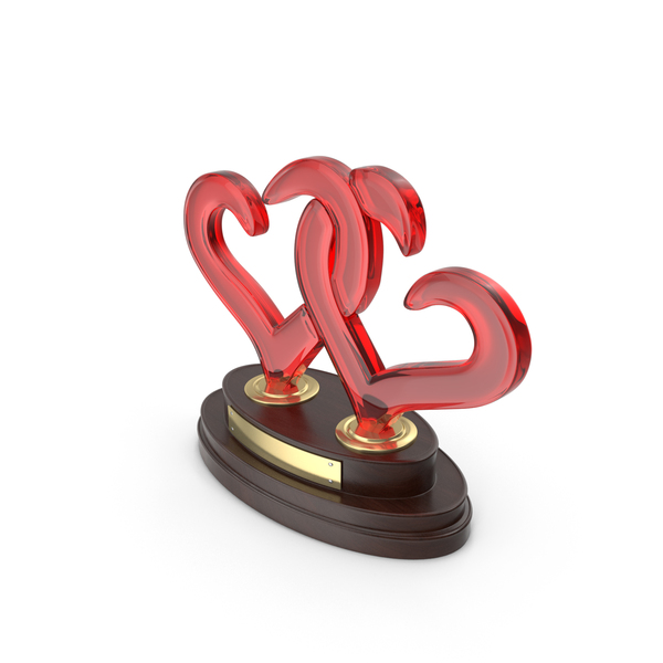 Double Hearts Trophy PNG & PSD Images Double Hearts Trophy PNG & PSD Images