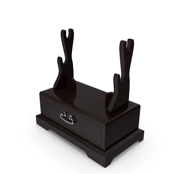 Weapon Rack: Double Katana Stand with Drawer PNG & PSD Images Weapon Rack: Double Katana Stand with Drawer PNG & PSD Images