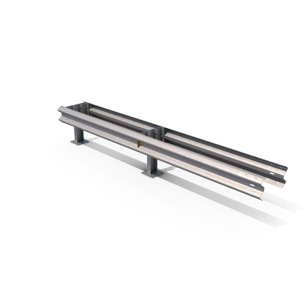 Street Elements: Double Short Straight W Beam Guardrail PNG & PSD Images Street Elements: Double Short Straight W Beam Guardrail PNG & PSD Images
