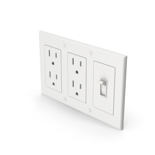 Electrical: Double Socket Outlet And Light Switch PNG & PSD Images Electrical: Double Socket Outlet And Light Switch PNG & PSD Images