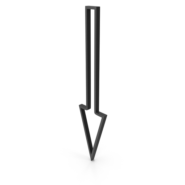 Directional: Down Arrow Black PNG & PSD Images